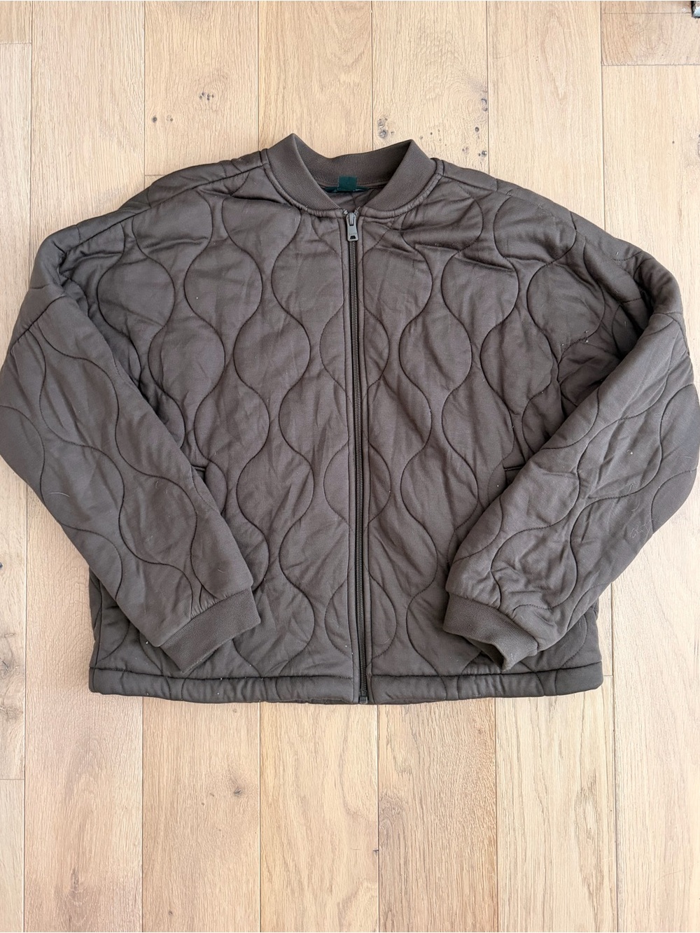 Roots Quilted Jacket in Dark Brown